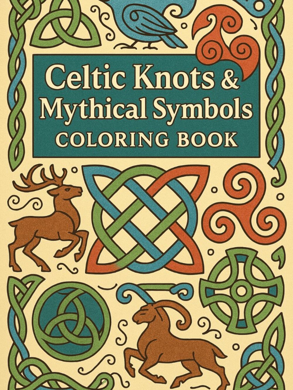Celtic Knots and Mythical Symbols Coloring Sheets For Adults and Teens